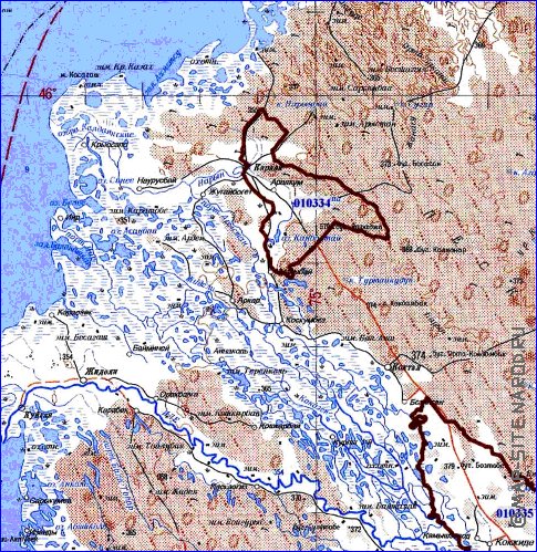 carte de Oblys d'Almaty