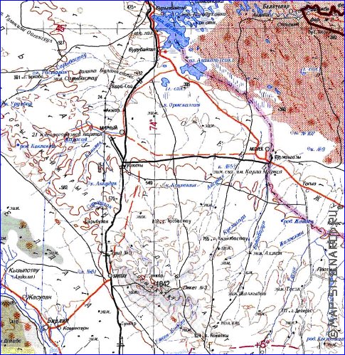 carte de Oblys d'Almaty