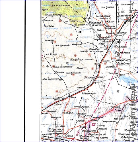 carte de Oblys d'Almaty