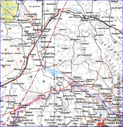 carte de Oblys d'Almaty