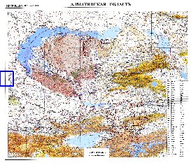 carte de Oblys d'Almaty