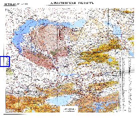 carte de Oblys d'Almaty