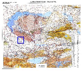 carte de Oblys d'Almaty