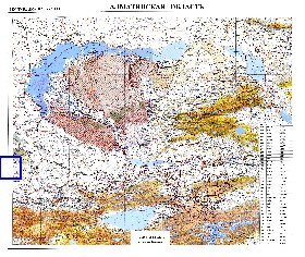 carte de Oblys d'Almaty