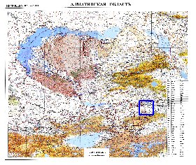 carte de Oblys d'Almaty