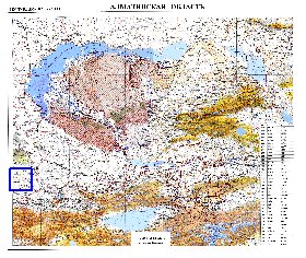 carte de Oblys d'Almaty