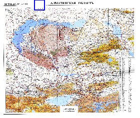 carte de Oblys d'Almaty