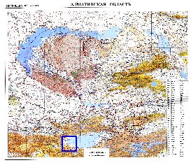 carte de Oblys d'Almaty