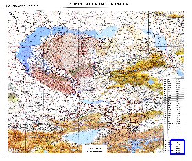 carte de Oblys d'Almaty