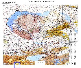 carte de Oblys d'Almaty