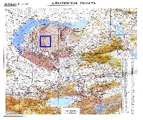 carte de Oblys d'Almaty