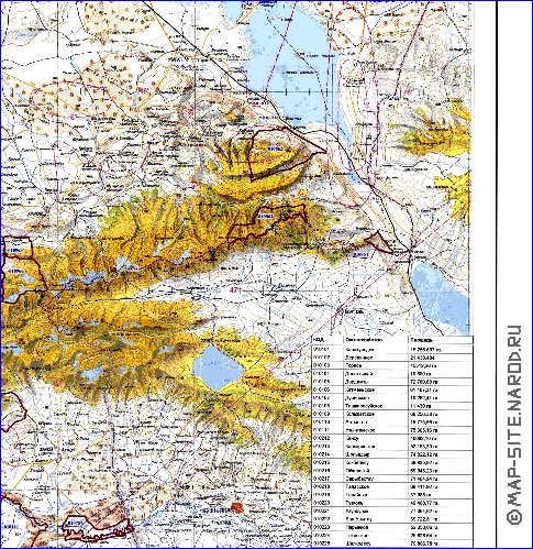 carte de Oblys d'Almaty