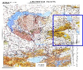 carte de Oblys d'Almaty