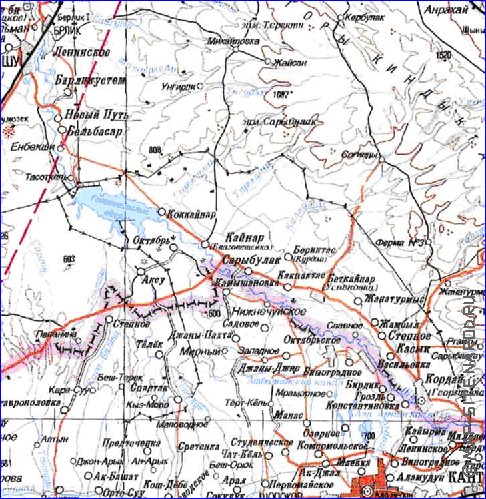 carte de Oblys d'Almaty