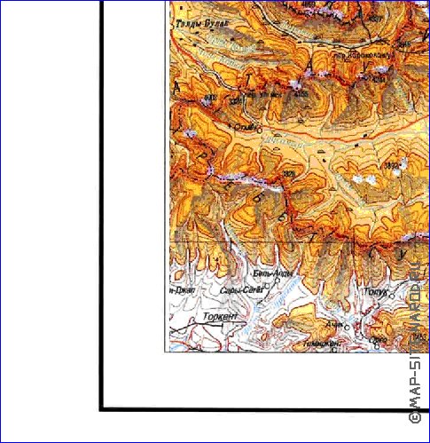 carte de Oblys d'Almaty