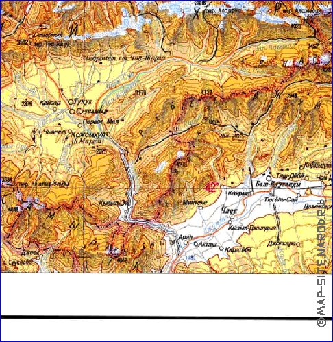 carte de Oblys d'Almaty