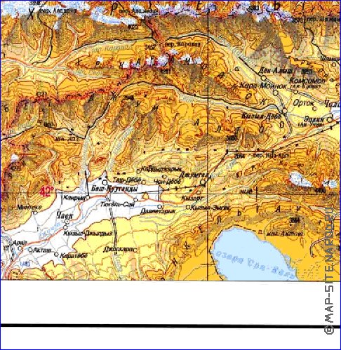 carte de Oblys d'Almaty