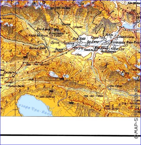 carte de Oblys d'Almaty