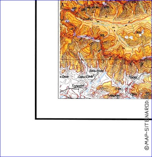 carte de Oblys d'Almaty