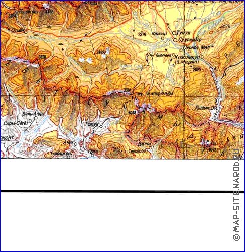 carte de Oblys d'Almaty