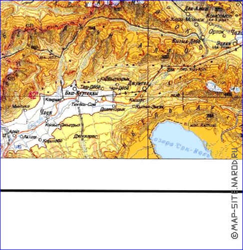 carte de Oblys d'Almaty