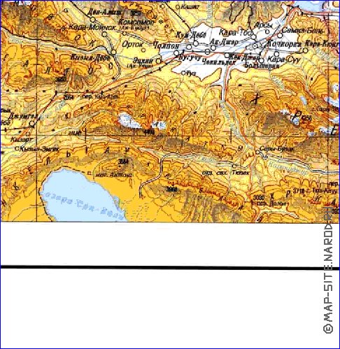 carte de Oblys d'Almaty