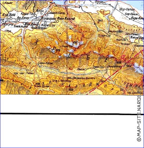 carte de Oblys d'Almaty