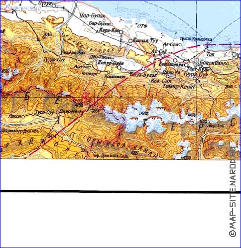 carte de Oblys d'Almaty