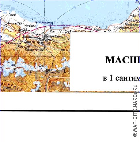 carte de Oblys d'Almaty