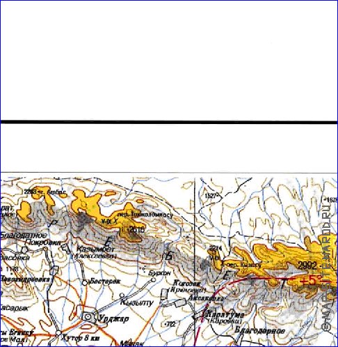 carte de Oblys d'Almaty