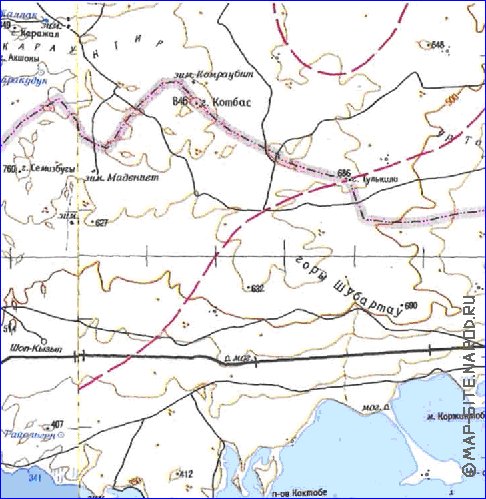 carte de Oblys d'Almaty