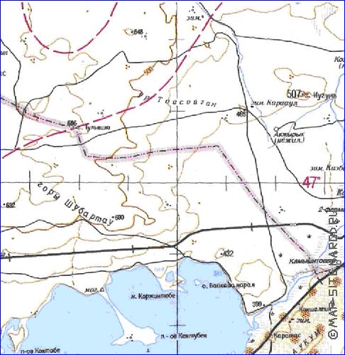 carte de Oblys d'Almaty