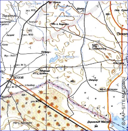 carte de Oblys d'Almaty