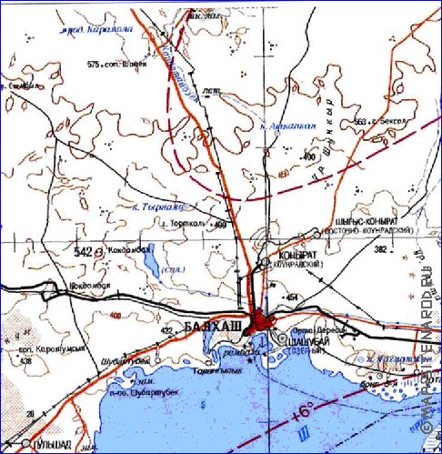 carte de Oblys d'Almaty