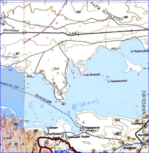 carte de Oblys d'Almaty