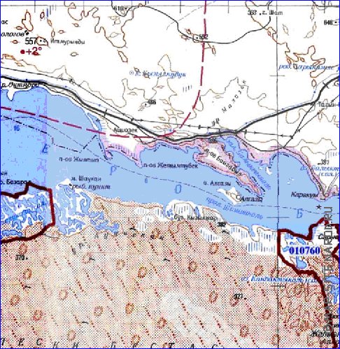 carte de Oblys d'Almaty