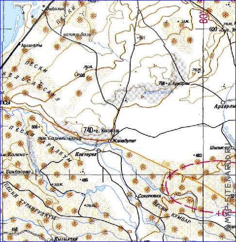 carte de Oblys d'Almaty