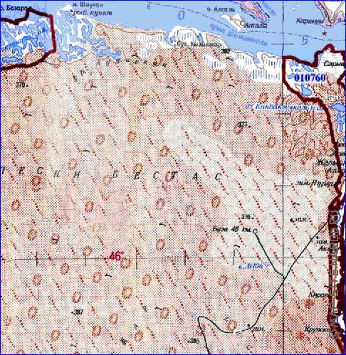 carte de Oblys d'Almaty