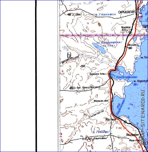 carte de Oblys d'Almaty