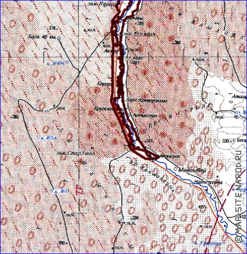 carte de Oblys d'Almaty