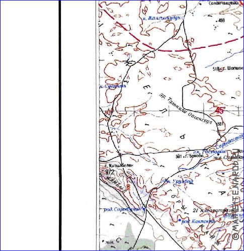 carte de Oblys d'Almaty