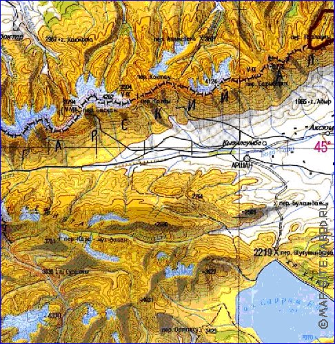 carte de Oblys d'Almaty