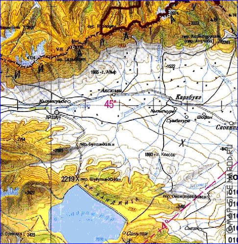 carte de Oblys d'Almaty