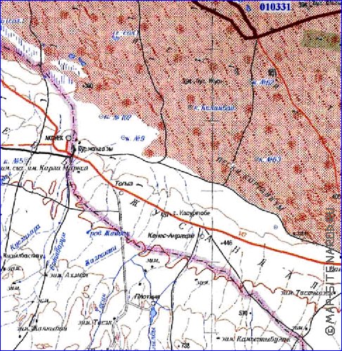 carte de Oblys d'Almaty