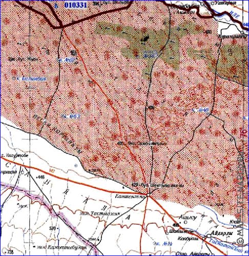 carte de Oblys d'Almaty