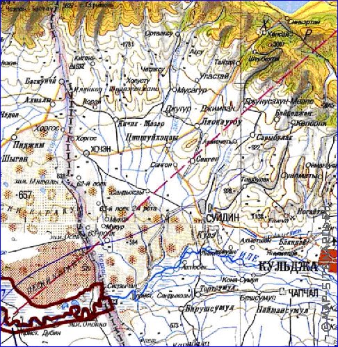 carte de Oblys d'Almaty