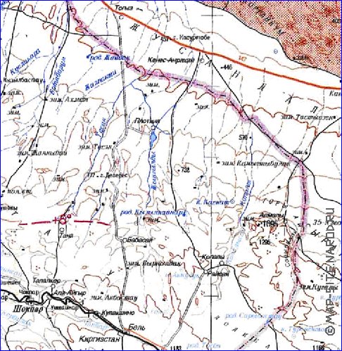 carte de Oblys d'Almaty