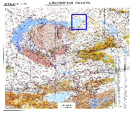 carte de Oblys d'Almaty