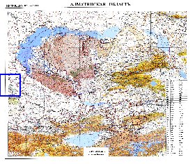 carte de Oblys d'Almaty