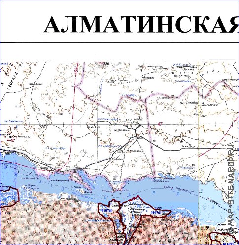 carte de Oblys d'Almaty